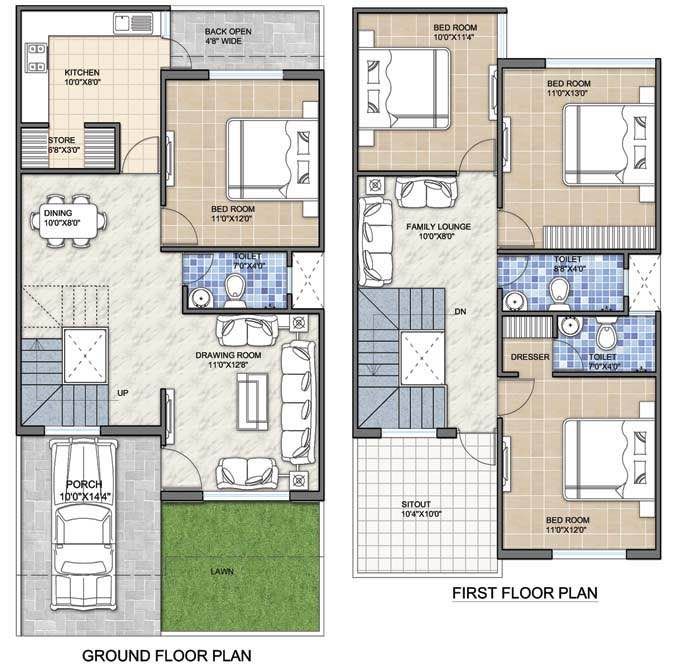 Fabulous Duplex House Plan